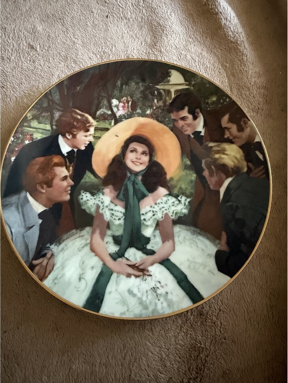 "= MGM Scarlett And Her Suitors Plate Howard Rogers Gone With The Wind 1987
